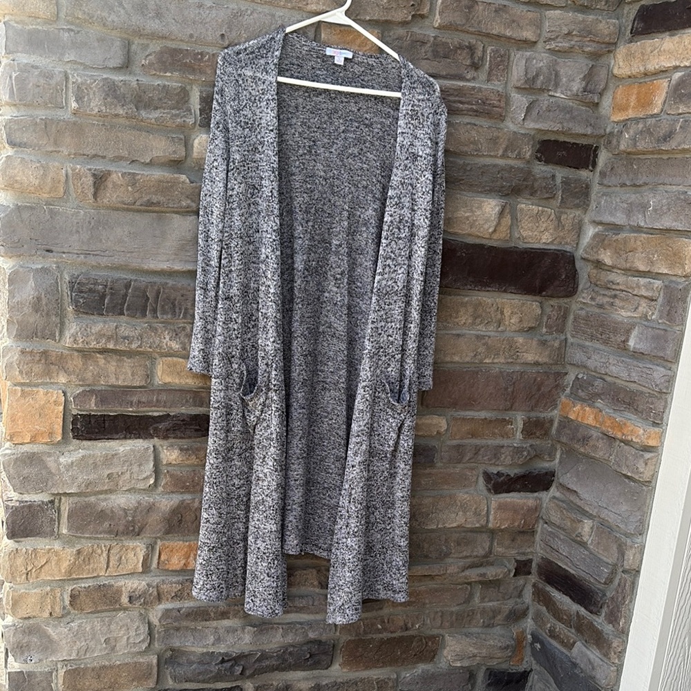 LuLaRoe Black and White Knit Cardigan